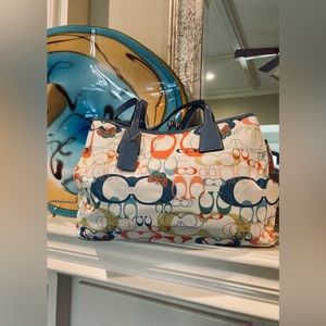 Coach Multicolor Optic Print Cs Satchel